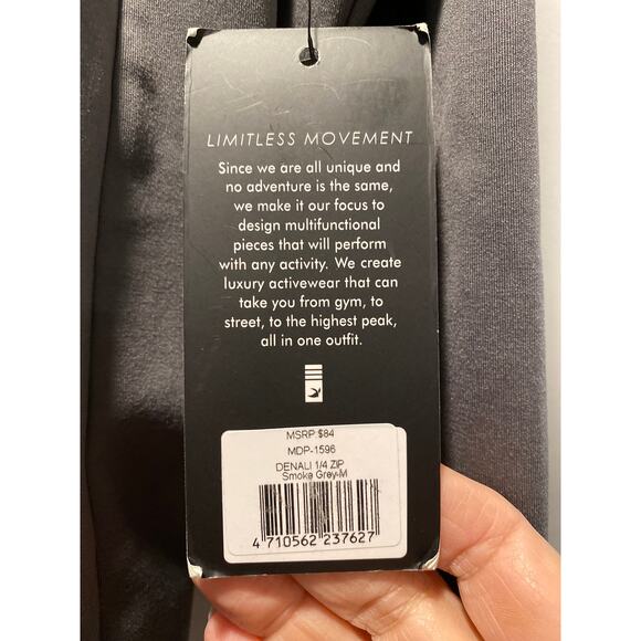 Glyder Denali Limitless Movement 1/4 Zip Pullover, Men's Size M, NEW Smoke Gray - Picture 4 of 4